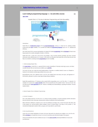 digital marketing institute in meerut