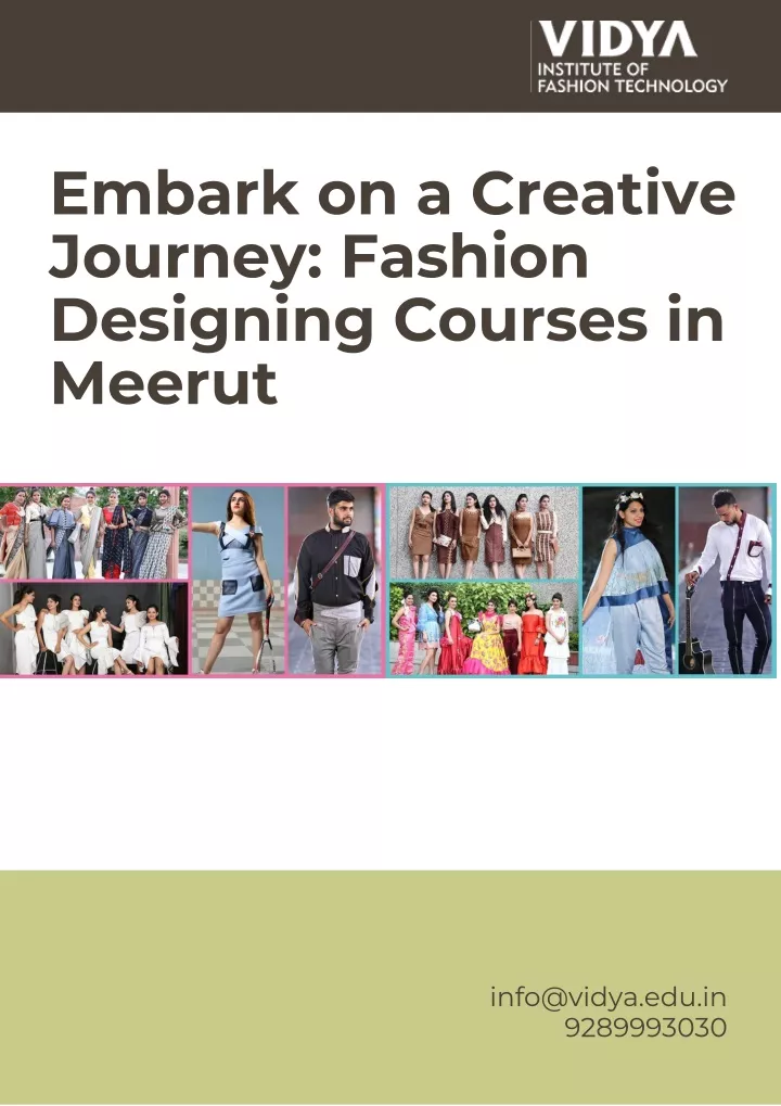 embark on a creative journey fashion designing