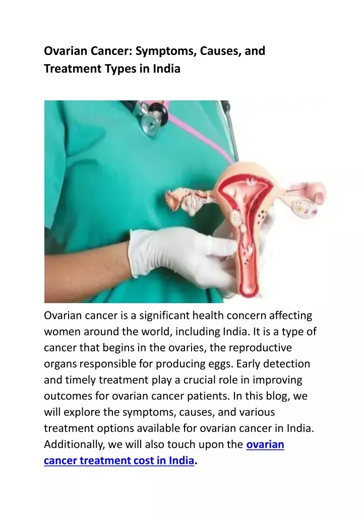 ovarian cancer symptoms causes and treatment