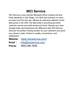 WCI Service