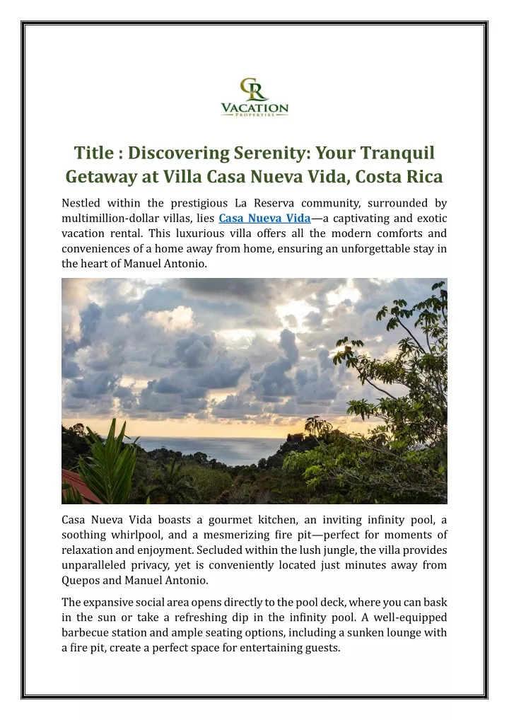 title discovering serenity your tranquil getaway