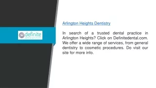 Arlington Heights Dentistry | Definitedental.com