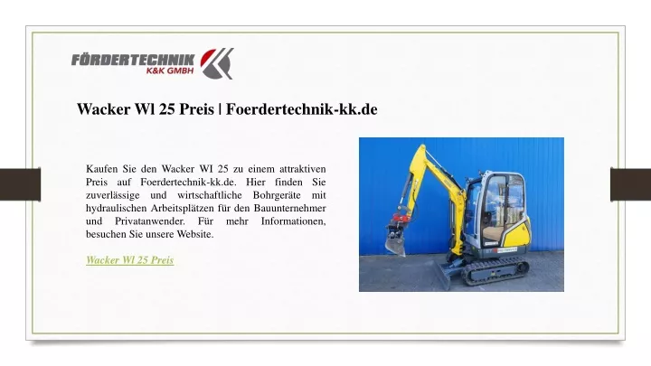 wacker wl 25 preis foerdertechnik kk de