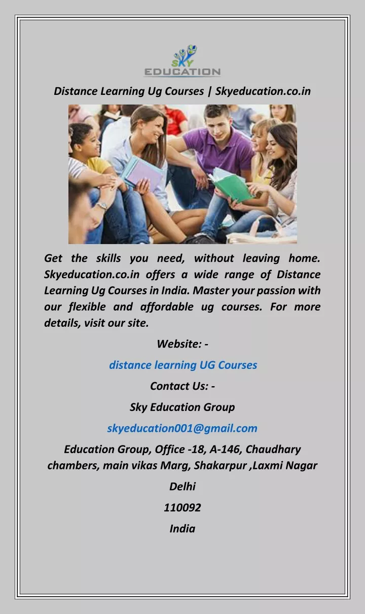 distance learning ug courses skyeducation co in