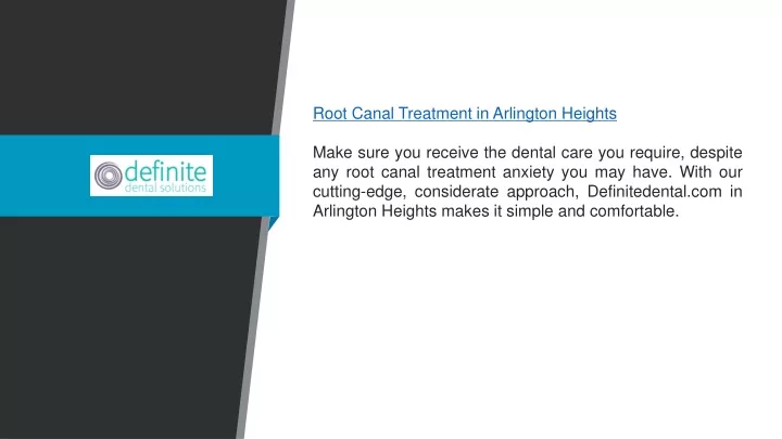 root canal treatment in arlington heights make