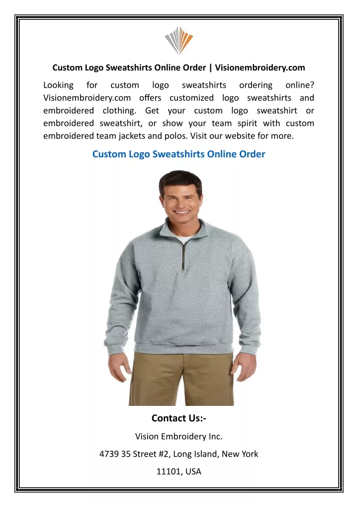 custom logo sweatshirts online order