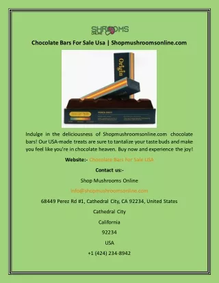 Chocolate Bars For Sale Usa  Shopmushroomsonline