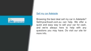 Sell My Car Adelaide Sellmycar4cash.com.au