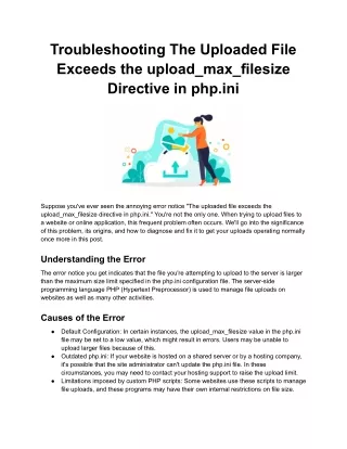Troubleshooting The Uploaded File Exceeds the upload_max_filesize Directive in php