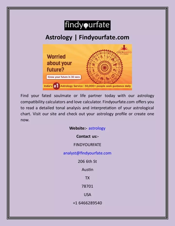 astrology findyourfate com