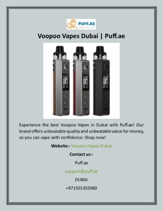 Voopoo Vapes Dubai  Puff.ae
