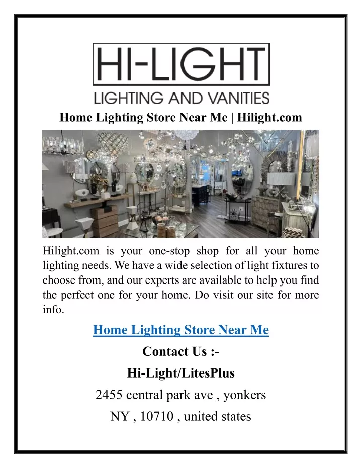 home lighting store near me hilight com