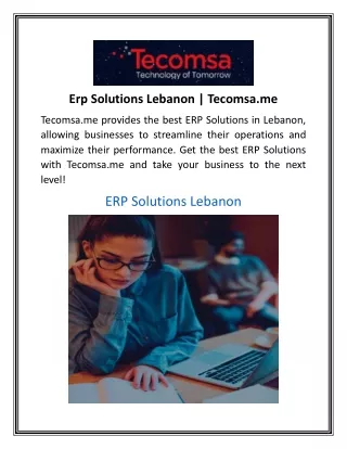 erp solutions lebanon tecomsa me