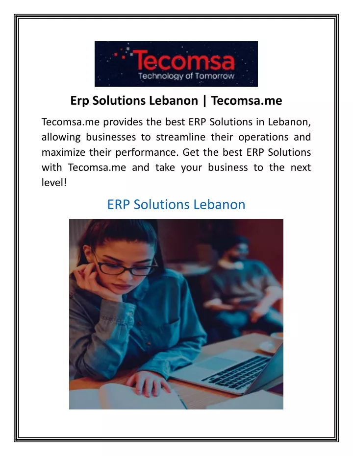 erp solutions lebanon tecomsa me