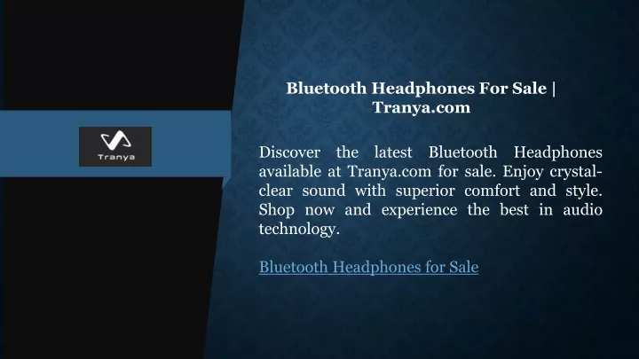 bluetooth headphones for sale tranya com