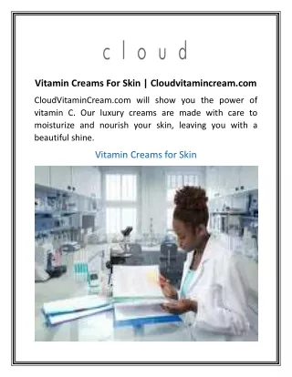 Vitamin Creams For Skin Cloudvitamincream.com
