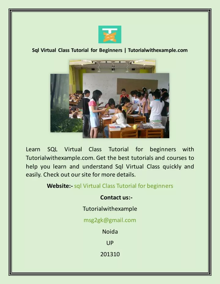 sql virtual class tutorial for beginners