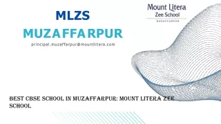 Best CBSE School In Muzaffarpur Mount Litera Zee School