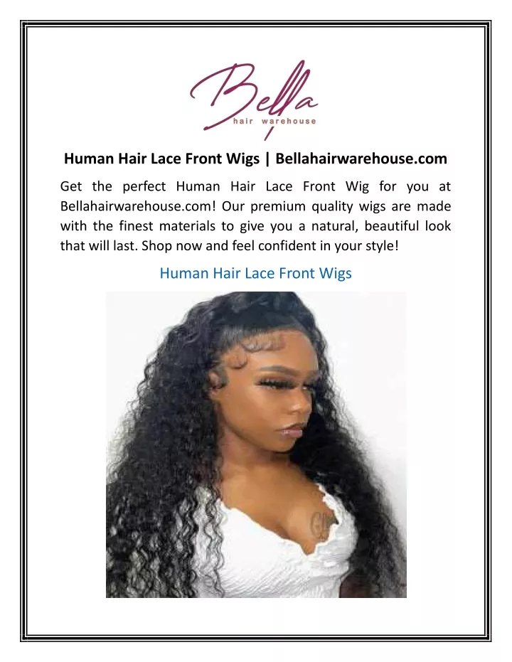 human hair lace front wigs bellahairwarehouse com