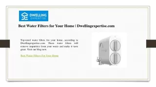 Best Water Filters for Your Home  Dwellingexpertise