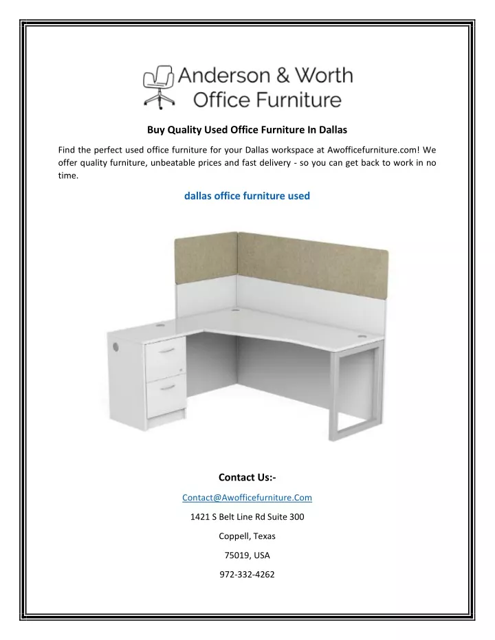 buy quality used office furniture in dallas