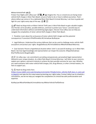 motorvehicletheft protect your rights with leroy