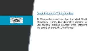 Greek Philosophy T Shirts For Sale  Weareudaimonia.com