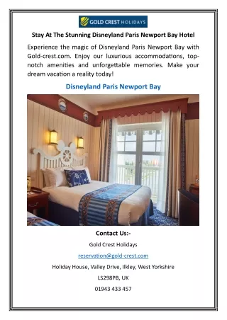 stay at the stunning disneyland paris newport