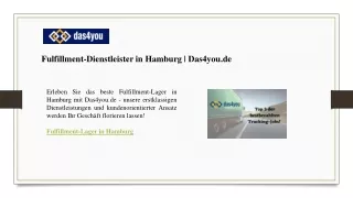 Fulfillment-Dienstleister in Hamburg  Das4you.de