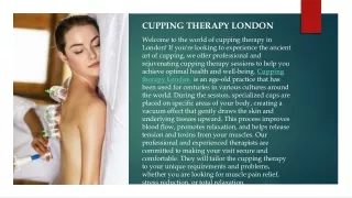 cupping therapy London.