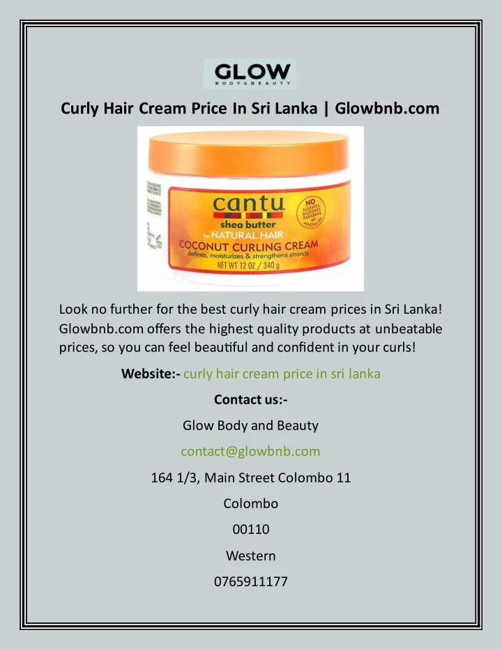 curly hair cream price in sri lanka glowbnb com