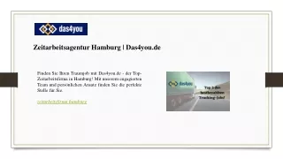 Zeitarbeitsagentur Hamburg  Das4you.de