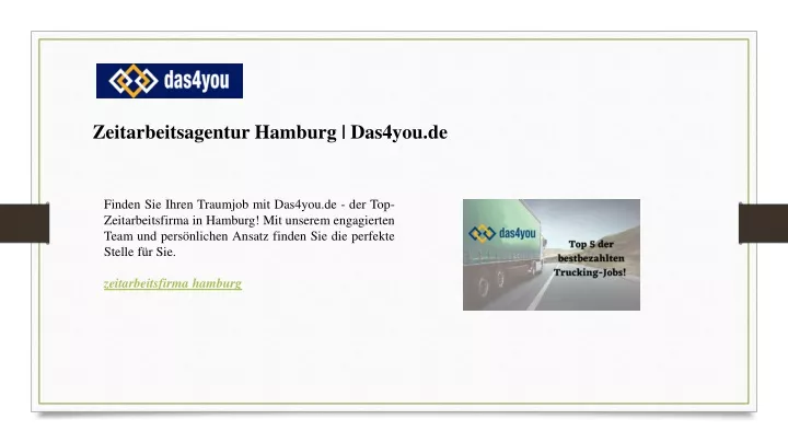 zeitarbeitsagentur hamburg das4you de