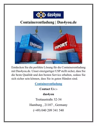 Containerentladung  Das4you.de