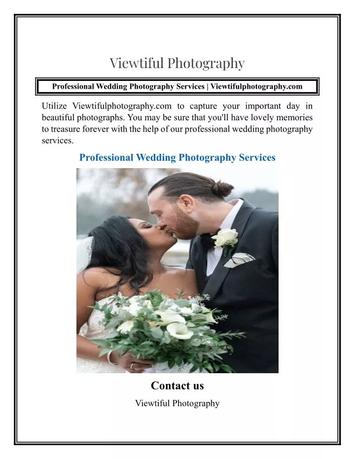 professional wedding photography services