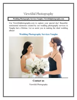 Wedding Photography Services Vaughn  Viewtifulphotography.com