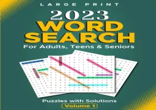 Download 2023 Large Print Word Search Puzzle Book For Adults: Challenging and Engaging. Large Print Word Search Puzzles