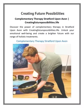 Complementary Therapy Stratford Upon Avon Creatingfuturepossibilities.life