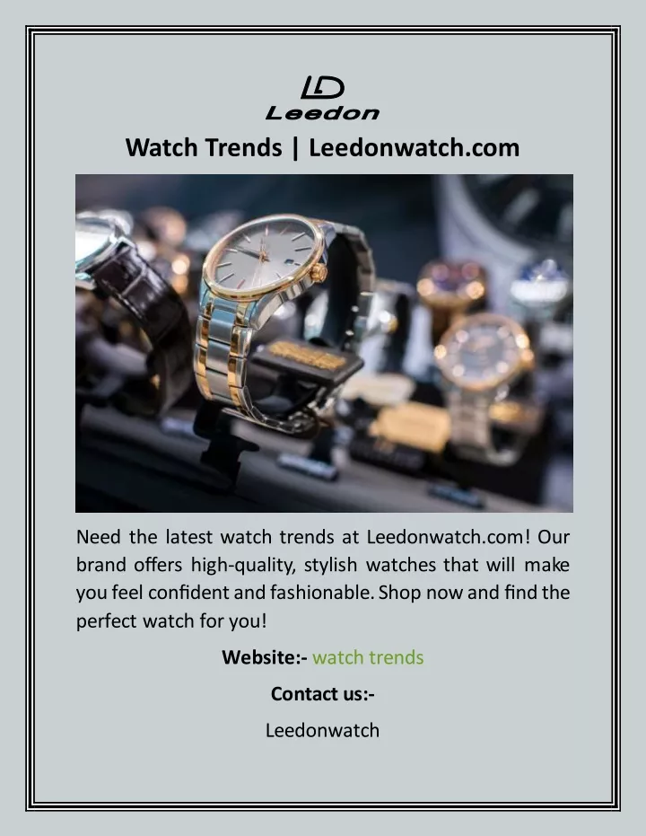 watch trends leedonwatch com