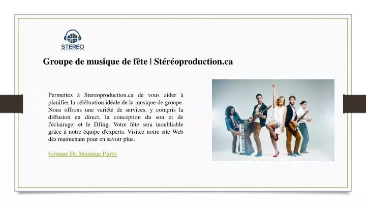 groupe de musique de f te st r oproduction ca