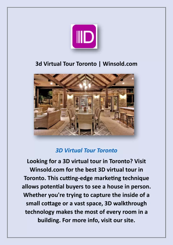 3d virtual tour toronto winsold com