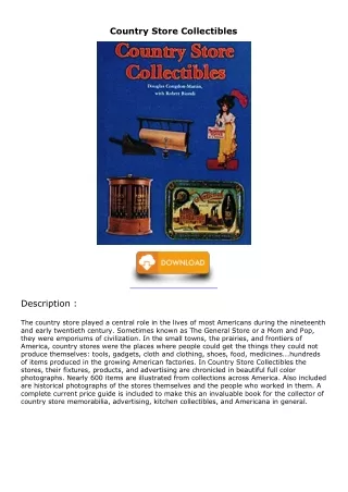 READ [PDF] Country Store Collectibles ipad