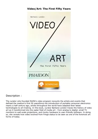 DOWNLOAD/PDF Video/Art: The First Fifty Years kindle