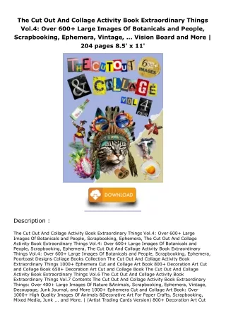 Read ebook [PDF] The Cut Out And Collage Activity Book Extraordinary Things Vol.