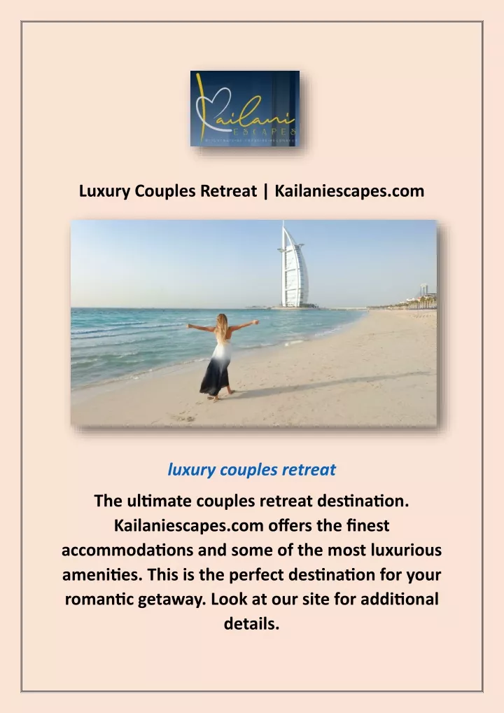 luxury couples retreat kailaniescapes com