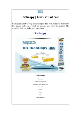 Richcopy  Gurusquad.com