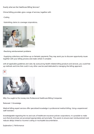 exactly what are the healthcare billing services