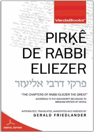get [PDF] Download Pirke de-Rabbi Eliezer