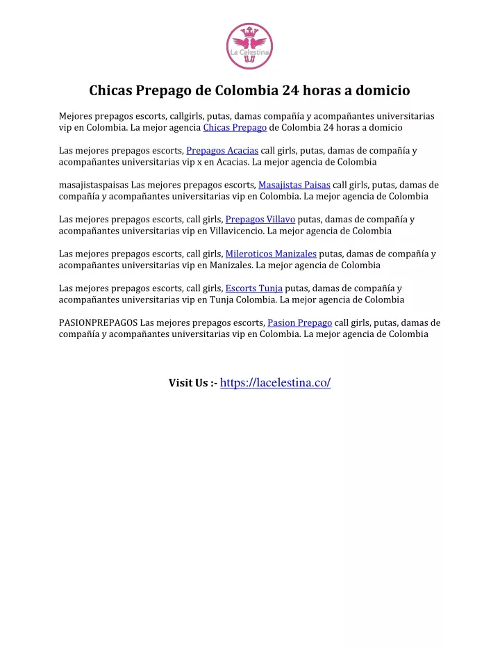 chicas prepago de colombia 24 horas a domicio