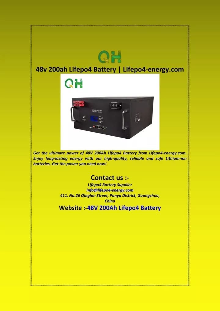 48v 200ah lifepo4 battery lifepo4 energy com